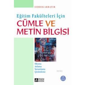 CÜMLE VE METIN BILGISI - SIDDIK AKBAYIR