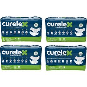 Curelex Large Ekonomik Büyük Boy 30'lu 4 Adet Yetişkin Hasta Bezi