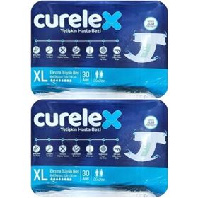 Curelex Yetişkin Bel Bantlı Tekstil Yüzey Extra Large 2x30 Adet Hasta Bezi
