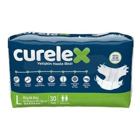 Curelex Yetişkin Bel Bantlı Tekstil Yüzey Large 30 Adet Hasta Bezi