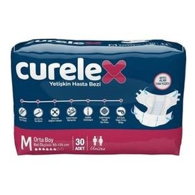 Curelex Yetişkin Bel Bantlı Tekstil Yüzey Medium 30 Adet Hasta Bezi