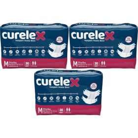 Curelex Yetişkin Bel Bantlı Tekstil Yüzey Medium 3x30 Adet Hasta Bezi
