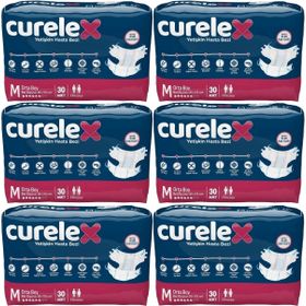 Curelex Yetişkin Bel Bantlı Tekstil Yüzey Medium 6x30 Adet Hasta Bezi
