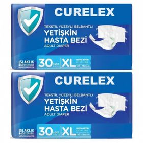 Curelex Yetişkin XL 120-170 cm 60 Adet Hasta Bezi