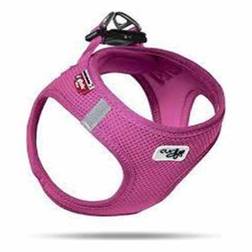 Curli Air Mesh Dogfinder Özel Kodlu Köpek 3xsmall Fuşya Göğüs Tasması