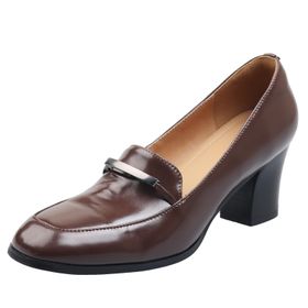 Cuteheels Vintage Kahverengi Yüksek Kadın Topuklu Ayakkabı