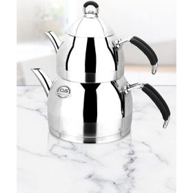 CVS 12030 Zümrüt Çelik Siyah Orta Boy Çaydanlık