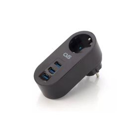 CVS DN 9204 3 USB Siyah Akım Korumalı Tekli Priz