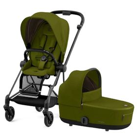 Cybex Mios Matt Black Khaki Green Portbebeli Bebek Arabası Seti