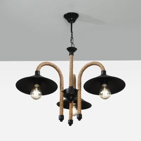 D-Light 3'lü Metal Halat Avize