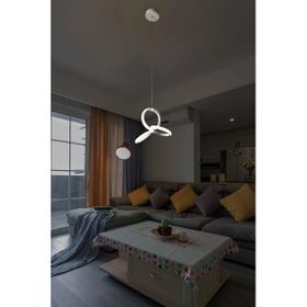 D-Light Gold Ledli Beyaz Avize