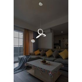 D-Light Gold Ledli Beyaz Avize