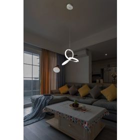 D-Light Gold Ledli Beyaz Avize