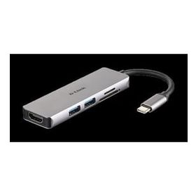 D-Link DUB-M530 Type-C 4K 5'i 1 Arada Gri Çoklayıcı Dönüştürücü