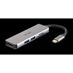D-Link DUB-M530 Type-C 4K 5'i 1 Arada Gri Çoklayıcı Dönüştürücü