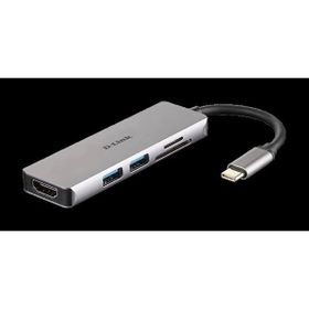 D-Link DUB-M530 Type-C 4K 5'i 1 Arada Gri Çoklayıcı Dönüştürücü