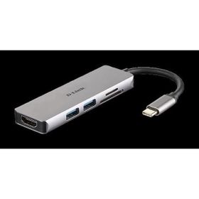 D-Link DUB-M530 Type-C 4K 5'i 1 Arada Gri Çoklayıcı Dönüştürücü