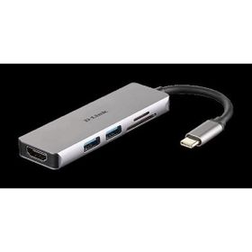 D-Link DUB-M530 Type-C 4K 5'i 1 Arada Gri Çoklayıcı Dönüştürücü