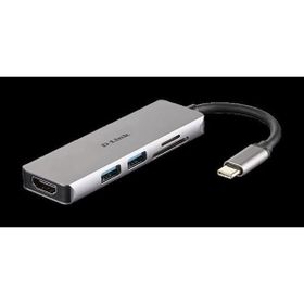 D-Link DUB-M530 Type-C 4K 5'i 1 Arada Gri Çoklayıcı Dönüştürücü