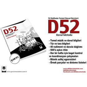 D52 - 52 Haftada Temel Davul Dersleri - Gerçek Dorman - Görünmez Adam Yayıncılık