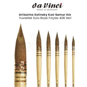 Da Vinci 428 Seri Artissimo Kolinsky Kızıl Samur Kılı Yuvarlak Sulu Boya Fırçası