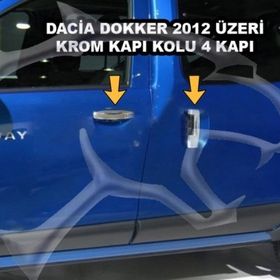 Dacia Dokker Paslanmaz Çelik 2012 Üzeri 4 Kapı Krom Kapı Kolu