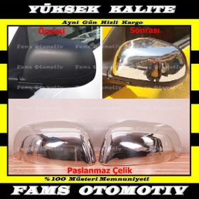 Dacia Duster 2010-2012 Krom 2 Parça Ayna Kapağı