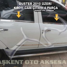 Dacia Duster 2010-2017 4 Parça Paslanmaz Çelik Cam Çıtası