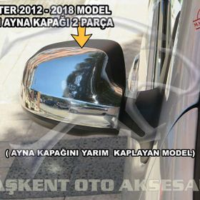 Dacia Duster 2012-2018 Paslanmaz Çelik Krom 2 Parça Ayna Kapağı