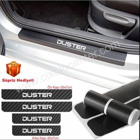 Dacıa Duster 4 Adet Karbon Kapı Eşiği Sticker