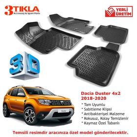 Dacia Duster 4x2 2018-2020 Seti 3D Havuzlu Paspas