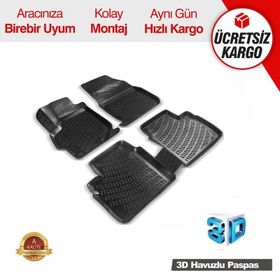 Dacia Duster 4x4 2010-2017 3D Havuzlu Paspas