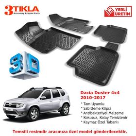 Dacia Duster 4x4 2010-2017 3D Havuzlu Paspas