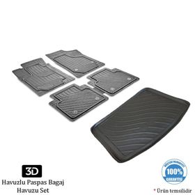 Dacia Duster 4x4 Havuzlu 3D 2010 Sonrası Paspas ve Bagaj Havuzu