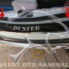 Dacia Duster Arka 2010-2017 Paslanmaz Çelik Tampon Eşiği