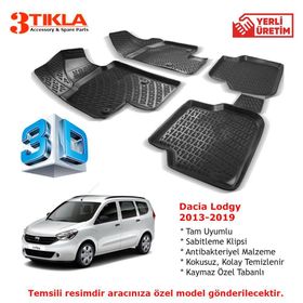 Dacia Lodgy 2013-2019 Seti 3D Havuzlu Paspas