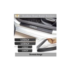 Dacıa Lodgy 4 Adet Karbon Kapı Eşiği Sticker