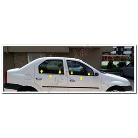 Dacia Logan 2005-2012 Paslanmaz Çelik 4 Parça Krom Cam Çıtası