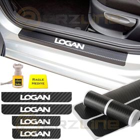 Dacıa Logan 4 Adet Karbon Kapı Eşiği Sticker