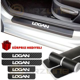 Dacıa Logan 4 Adet Karbon Kapı Eşiği Sticker
