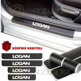 Dacıa Logan 4 Adet Karbon Kapı Eşiği Sticker