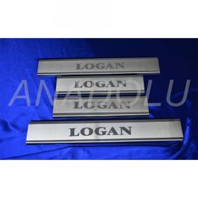 Dacia Logan Lazer Kumlama 2005-2011 4 Parça Krom Kapı Eşiği
