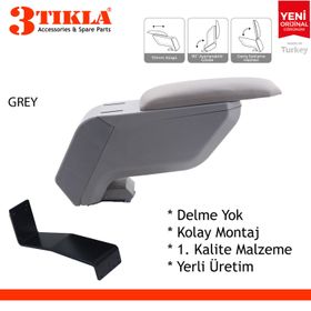 Dacia Logan Mcv 2004 2012 Çelik Ayaklı Gri Siyah Kol Dayama Kolçağı