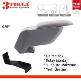Dacia Logan Mcv 2004 2012 Çelik Ayaklı Gri Siyah Kol Dayama Kolçağı