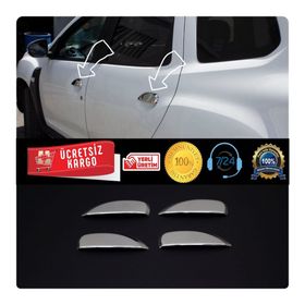 Dacia Logan Mcv 2013 Üzeri Paslanmaz Çelik 4 Kapı Krom Kapı Kolu