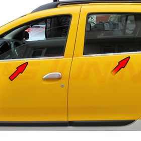 Dacia Logan MCV 2013 Üzeri Paslanmaz Çelik 4 Parça Krom Cam Çıtası