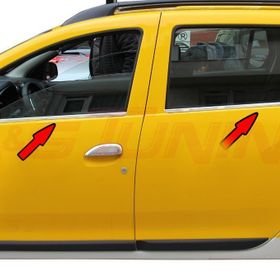 Dacia Logan MCV 2013 Üzeri Paslanmaz Çelik 4 Parça Krom Cam Çıtası