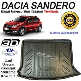 Dacia Sandero 2008 Sonrası 3d Bagaj Havuzu