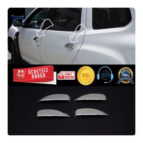 Dacia Sandero 2013 Üzeri Paslanmaz Çelik 4 Kapı Krom Kapı Kolu