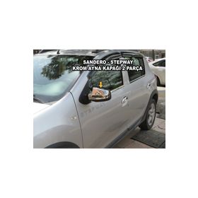Dacia Sandero Stepway 2006-2013 Paslanmaz Çelik Krom 2 Parça Ayna Kapağı